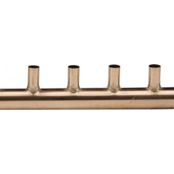 Copper Manifold - Valveless, 1'' Header x 1/2'' Circuit Connection - 3 Outlets