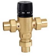 Caleffi 3-way 3/4" NPT thermostatic mix valve low-lead brass