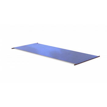 Sun Earth Flat Plate Solar Collector, ThermoRay Absorber, 4 X 10 Two Lite, 1" Header