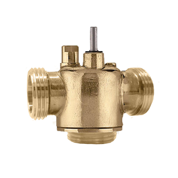 Caleffi Z-one valve body, 2-way 1" Male Union Body, 7.5 Cv, 20 psi