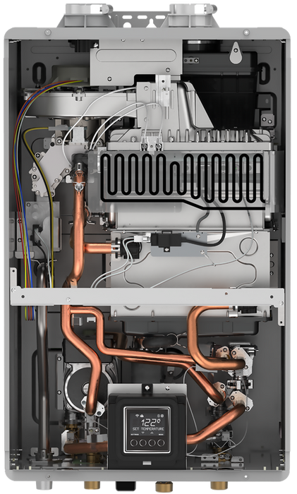 Rheem IKONIC 199K BTU Super High Efficiency Condensing Tankless Gas Water Heater w/ Recirc Pump