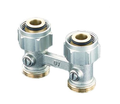 "Multiflex" 2-pipe isolating valve, 1/2" straight