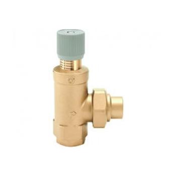Caleffi Series 519 Differential Pressure Bypass Valve with 1" NPT Female Inlet and 1" Sweat Outlet