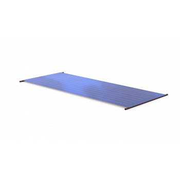 Sun Earth Flat Plate Solar Collector, ThermoRay Absorber 4' x 8', 1" Header