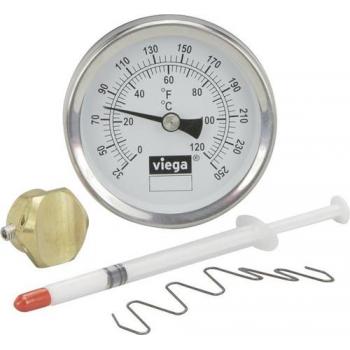 Viega Strap On temperature gauge set, 2-1/2"