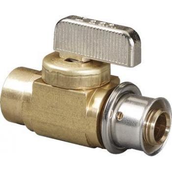 Shutoff valve, brass, C: ½, P: ½