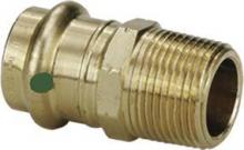 Viega ProPress adapter, Zero Lead bronze, P: ½, MPT: ½