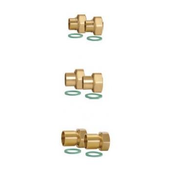 Caleffi Series NA122 Union Connection Set 3/4" Sweat Union to 1" Male Thread